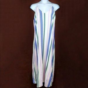 OLD NAVY Multicolor Stripe V-Neck Maxi Dress XXL